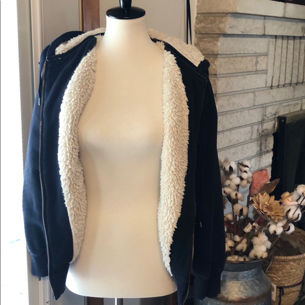 Green Tea Faux Fur Lined Hoodie